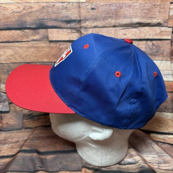 VTG "TAL 5" Logo Hat Cap Adjustable Snapback Blue Red 80s 90s American Lubricant - Picture 4 of 7